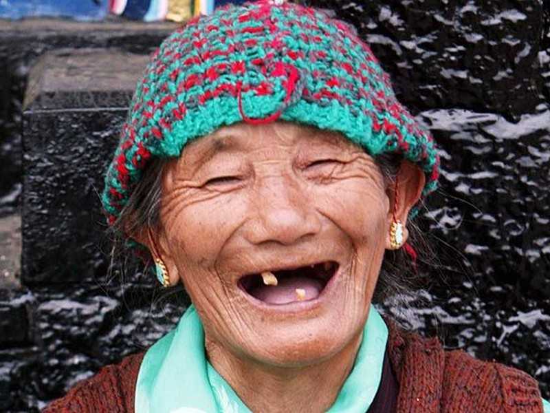 Смешное фото человека женщины